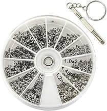 Stainless Steel Tiny Screws and Nuts Kit 600pcs with 3-Way Screwdriver for Phone, Watch, Glasses Repair Hardware Set
