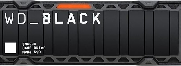 WD_BLACK SN850X 2TB NVMe SSD with Heatsink - M.2 2280, Up to 7,300 MB/s Read speeds, Up to 6,300 MB/s write speeds, Works with Playstation 5, High Performance Internal Solid State Drive - WDS200T2XHE